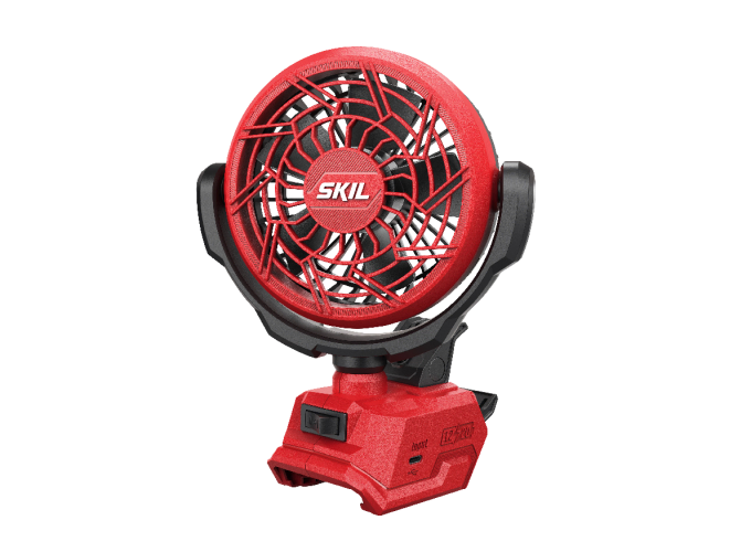 “Brushless” akumulatora ventilators ar skavu