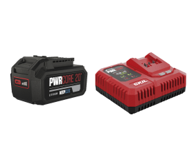 Batteri («20V Max» 4,0 Ah «KEEPCOOL™» litium-ion) og «PWRJUMP™»-lader