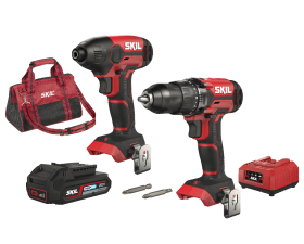 Aparafusadora/berbequim sem fio e aparafusadora de impacto sem fio (kit combinado)