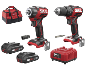 „Compact brushless” accu-klopboormachine en „compact brushless” accudraaislagmoeraanzetter (combokit)