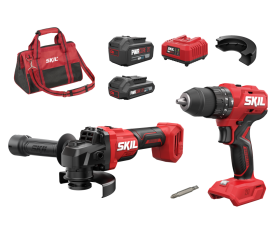 Borstelloze accuklopboormachine en borstelloze haakse accuslijper combiset