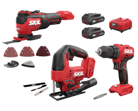 Børsteløst trådløst kombisett med 3 enheter