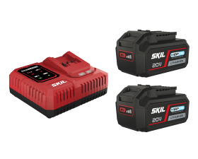 Batteries (Lithium-Ion « 20V Max KEEPCOOL™ » de 5,0 Ah) et chargeur « PWRJUMP™ »
